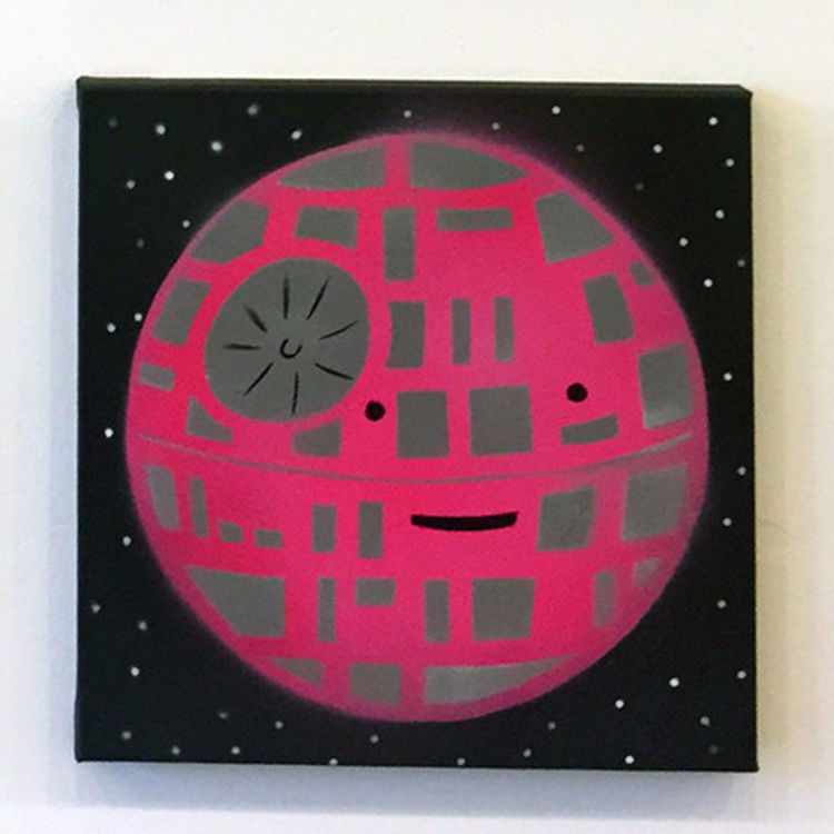 Happy Death Star (Pink/Grey) by Dan Goodsell