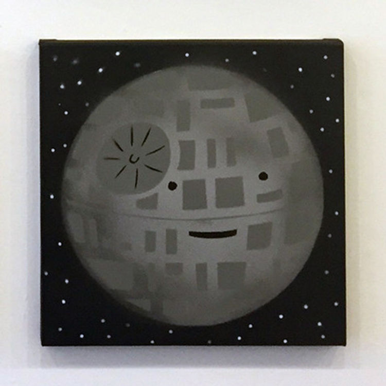 Happy Death Star (Silver/DarkGrey) by Dan Goodsell