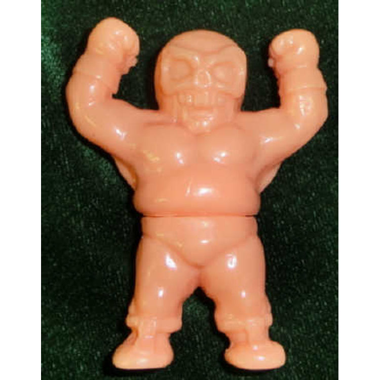 Oneup wrestler mini Soft Vinyl Cementerio! Series skin color molded skull face by One-up