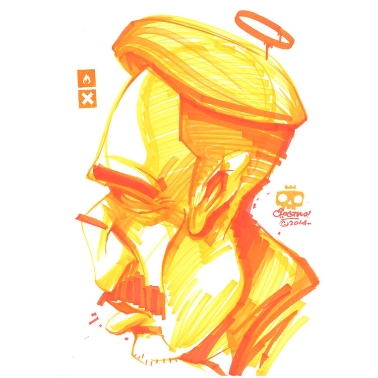 Yellow Yawning Yodeller by Clogtwo