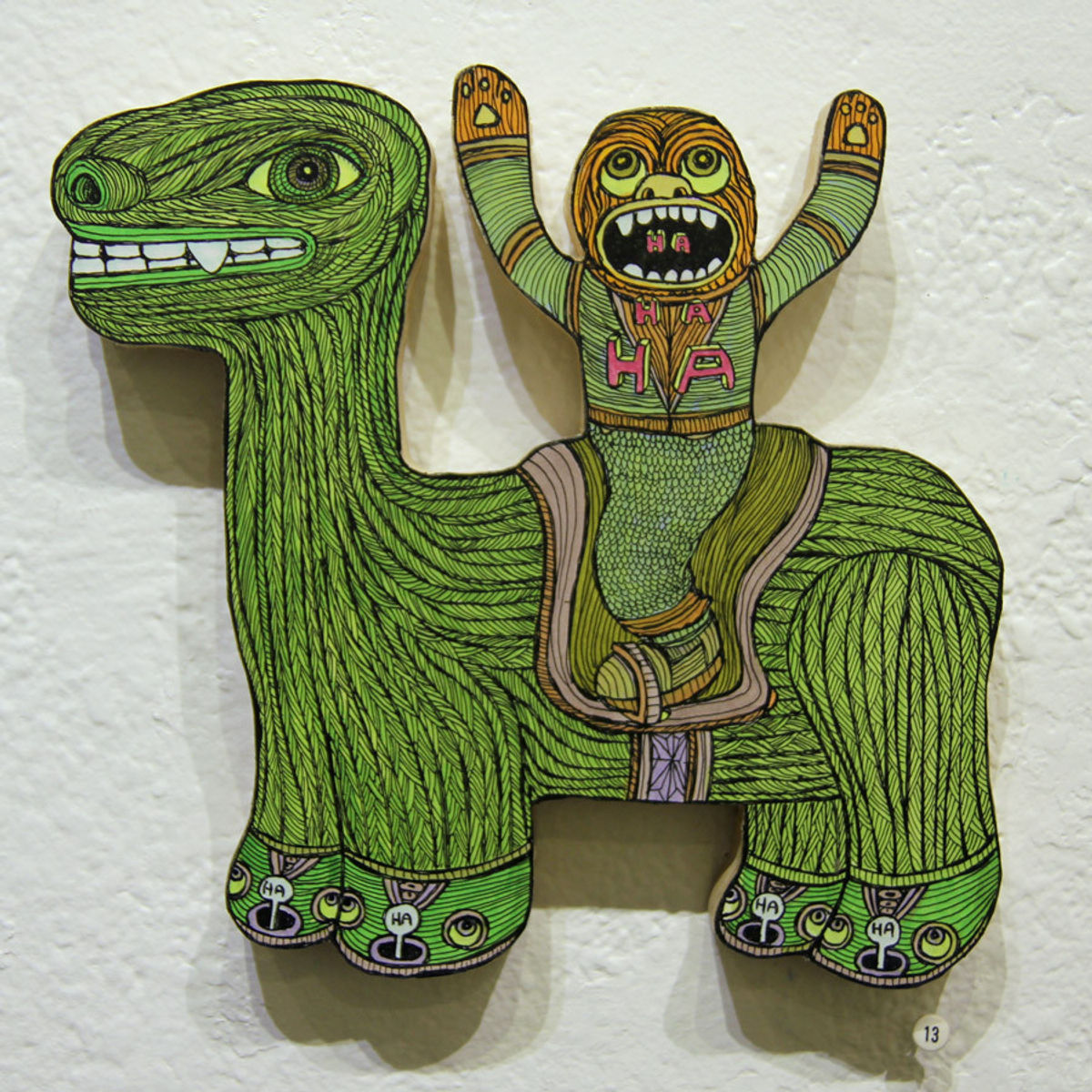 Laughing Animal Kid and the Green Sweater Dinosaur
