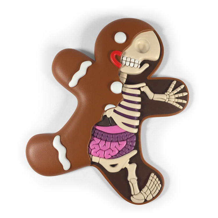 GINGERBREAD MAN DISSECTED (MASTER SCULPT) by Jason Freeny