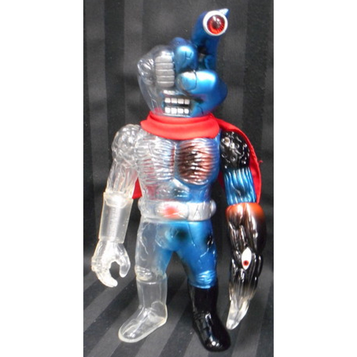 Real head [ Yubiosu clear molded half-length blue ]