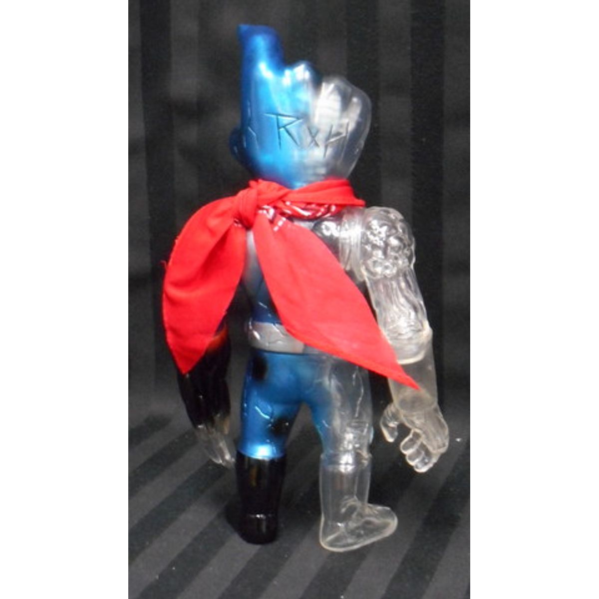 Real head [ Yubiosu clear molded half-length blue ]