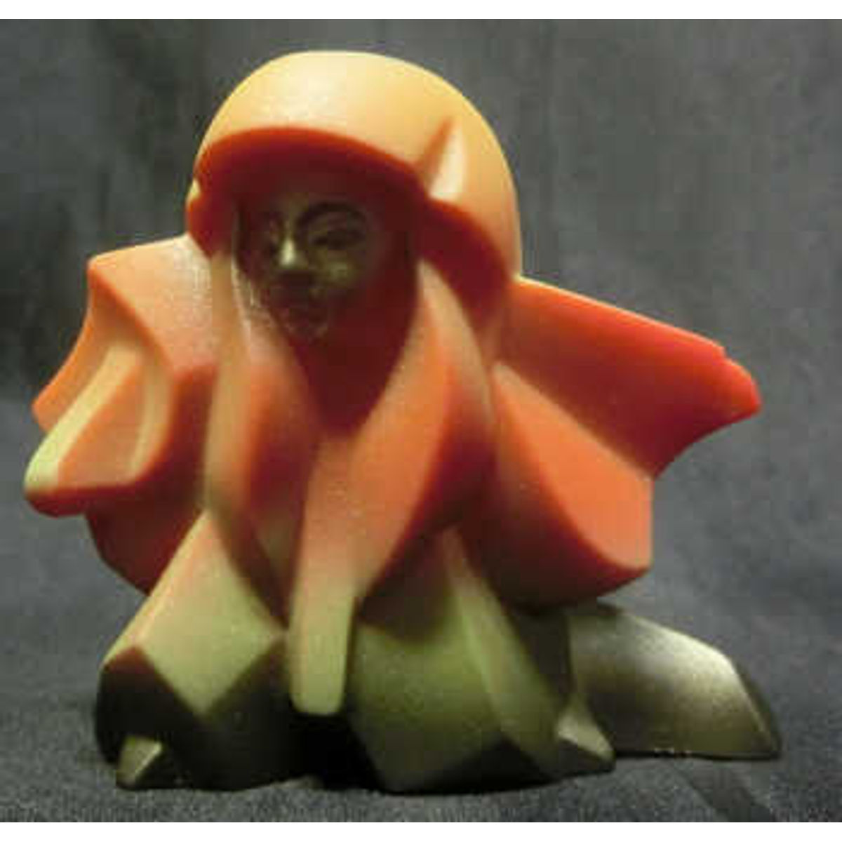 Mirokutoi mirror lion (orange molded / gold)