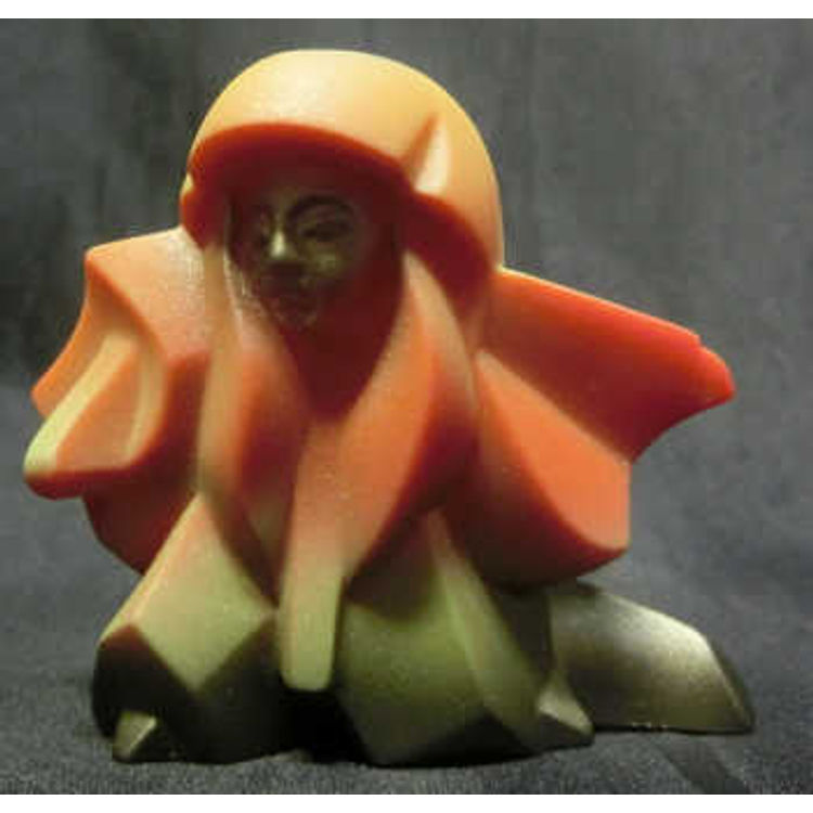 Mirokutoi mirror lion (orange molded / gold) by Mirock Toy (Yowohei Kaneko)