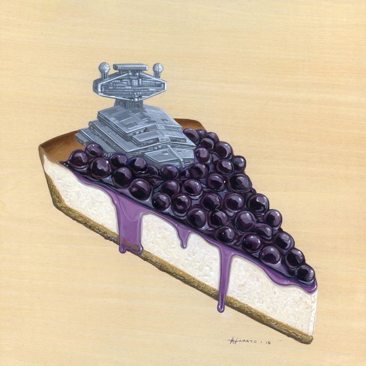 Super Cheesy Star Destroyer Blueberry Cheesecake by Roland Tamayo