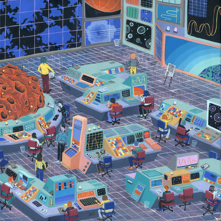 Space Command (Original Painting) by Valeriya Volkova