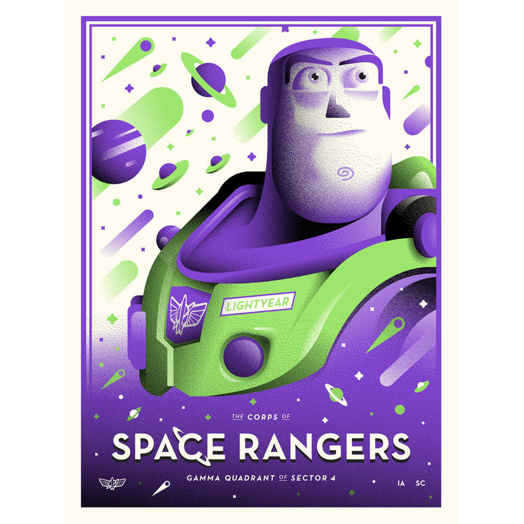 The Corps of Space Rangers - Glow in the Dark Variant by Alex Griendling
