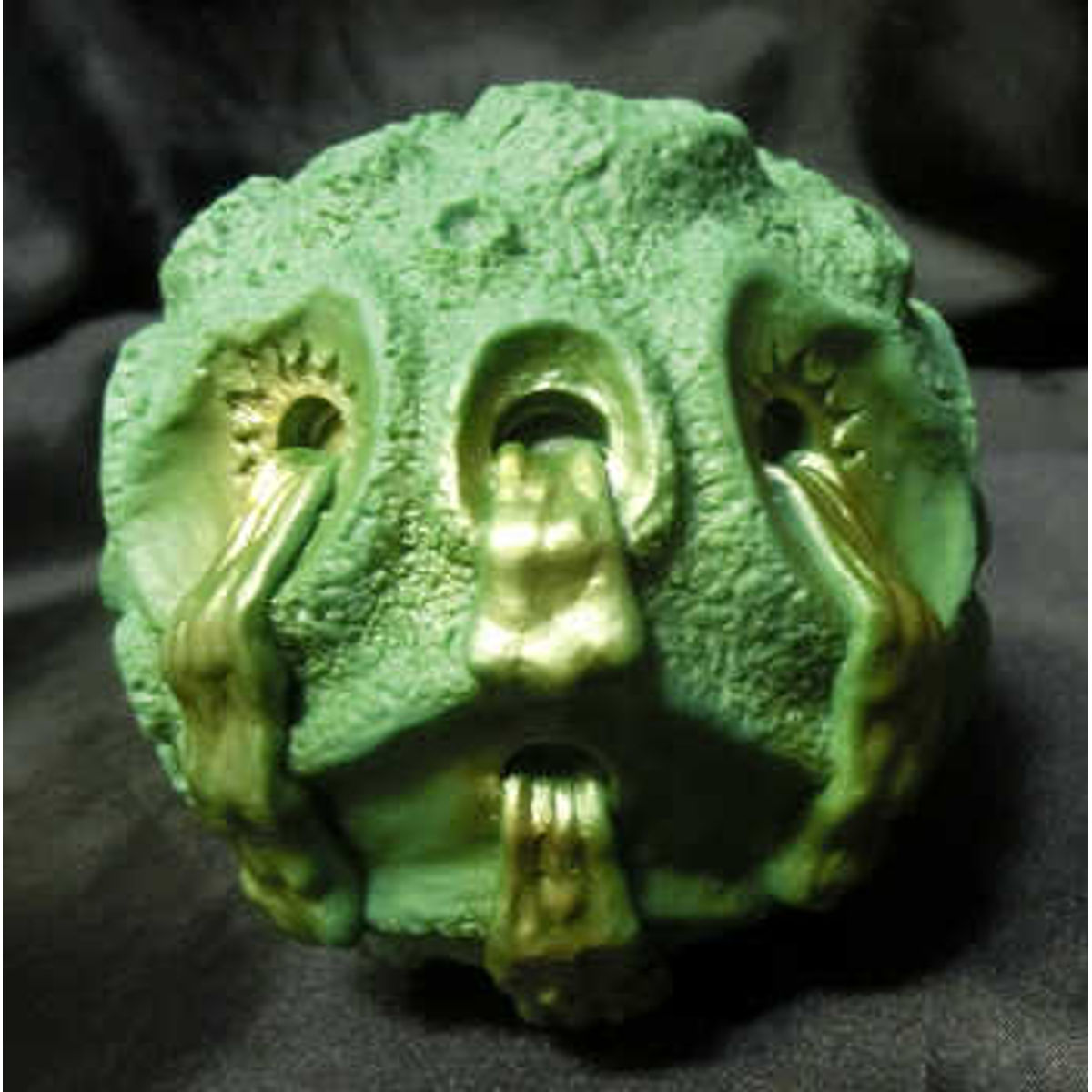 Sofubi Oozeball: OG "ooze-it" Green & gold