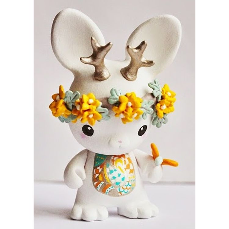 Spring Jackalope Yellow by Mijbil Teko (Silvia Minucelli)