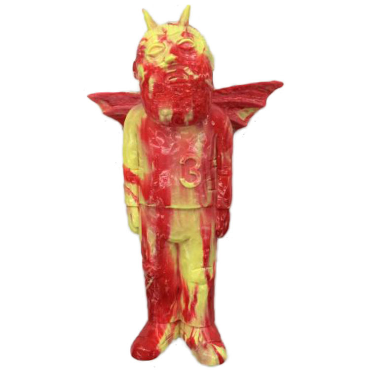 Luckt - Red & Yellow Marbled by Mike Egan