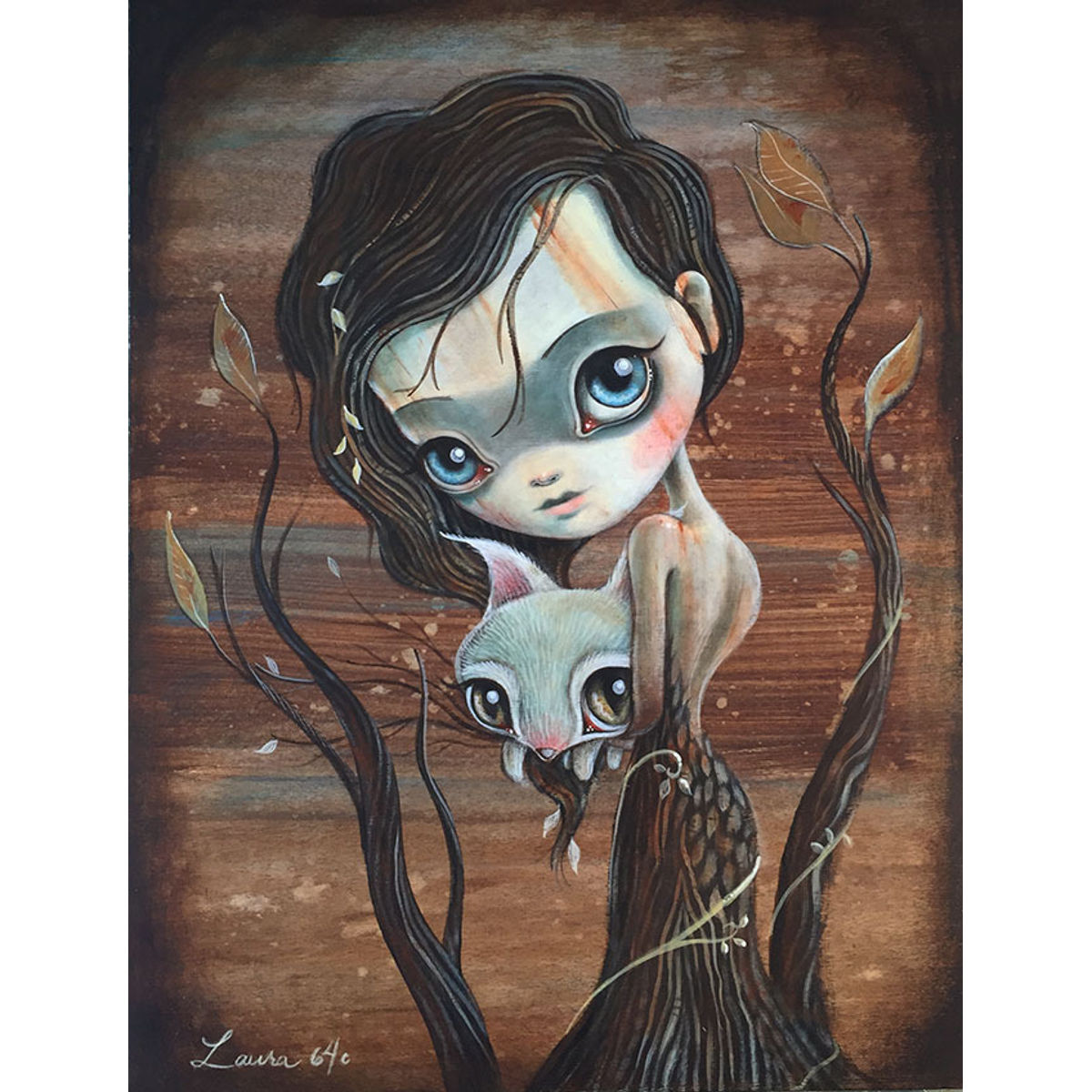 "Girl with White Fox" Study