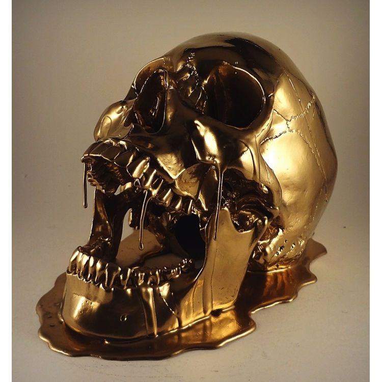 MELTING GOLD SKULL by Jack of the dust