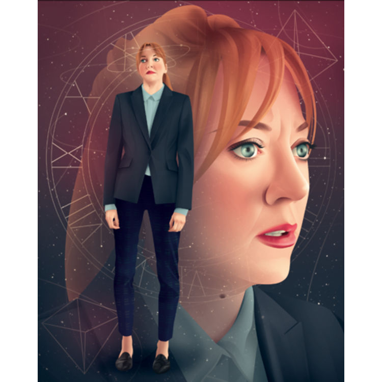 "Philomea Cunk's Wonders of the Universe" Print by Jack Hughes