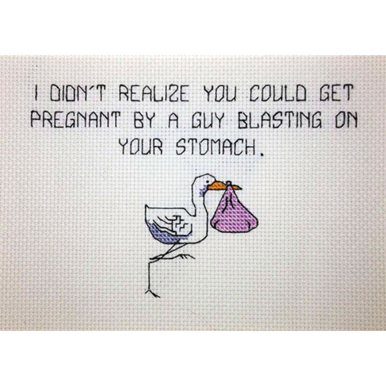 I didn't realize you could get pregnant by a guy blasting on your stomach. by Oh Sew Nerdy
