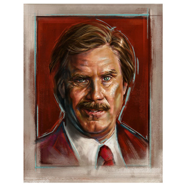 "Ron Burgundy" Print by Robert Bruno