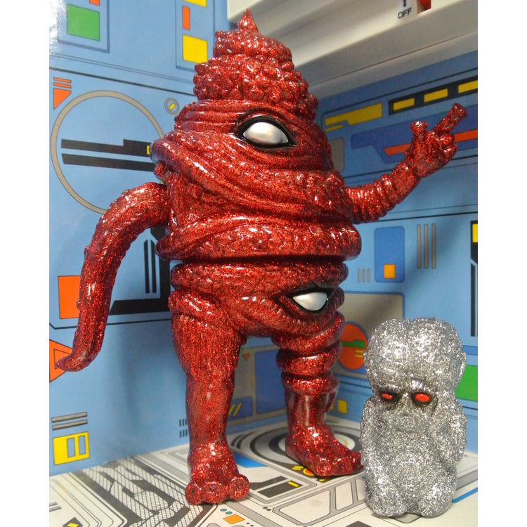 Morning Man & Unchiman - Glitter Bomb Red by Paul Kaiju