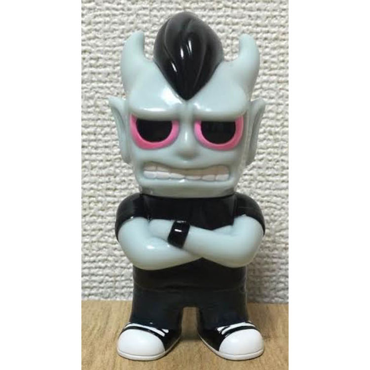 Real head mini size demon HEAD (white molding / black shirt) by Real X Head (Mori Katsura)