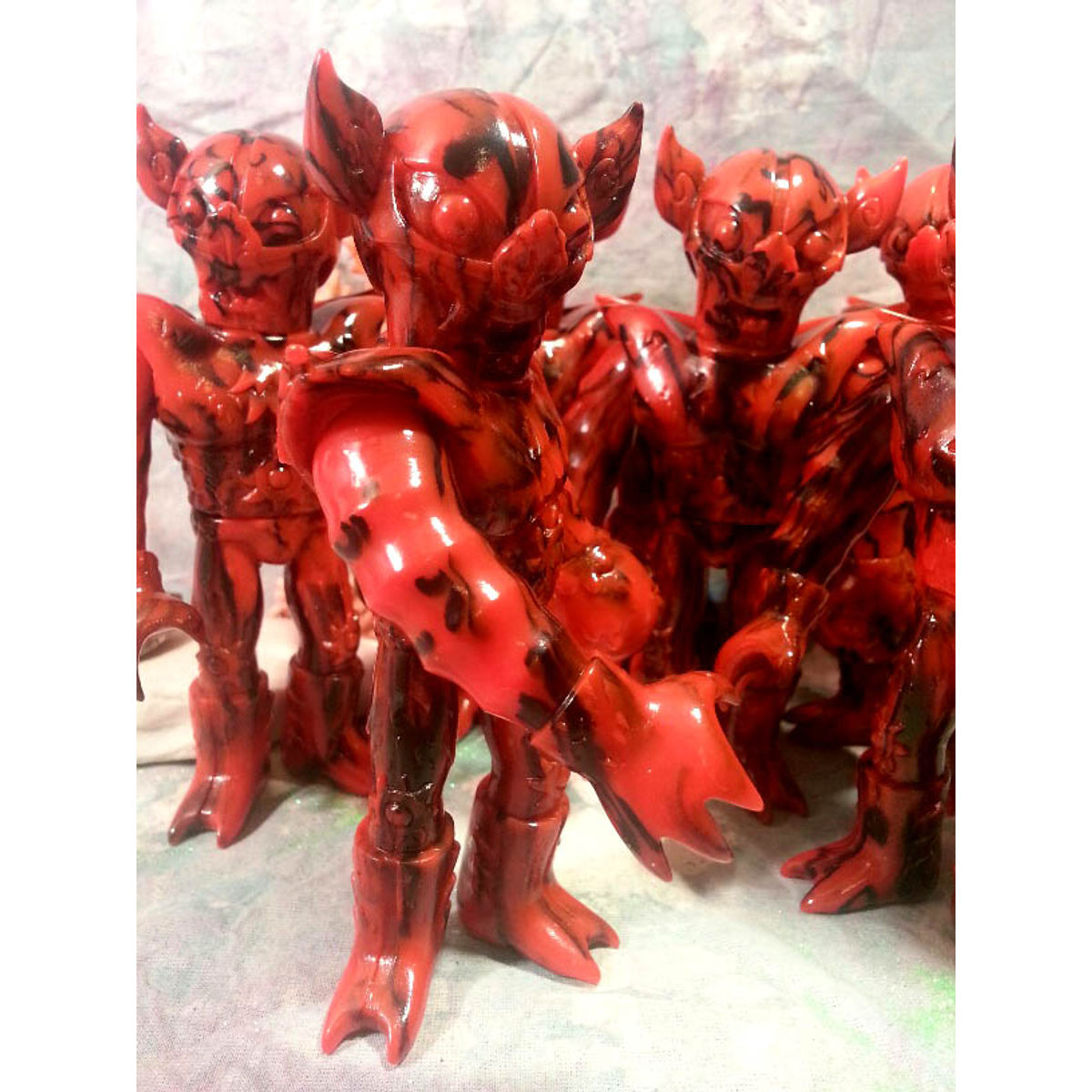 Red and Black Marbled Jeff