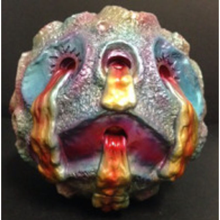 custom “Moon Dust” Oozeball sofubi by Arturo Ulloa
