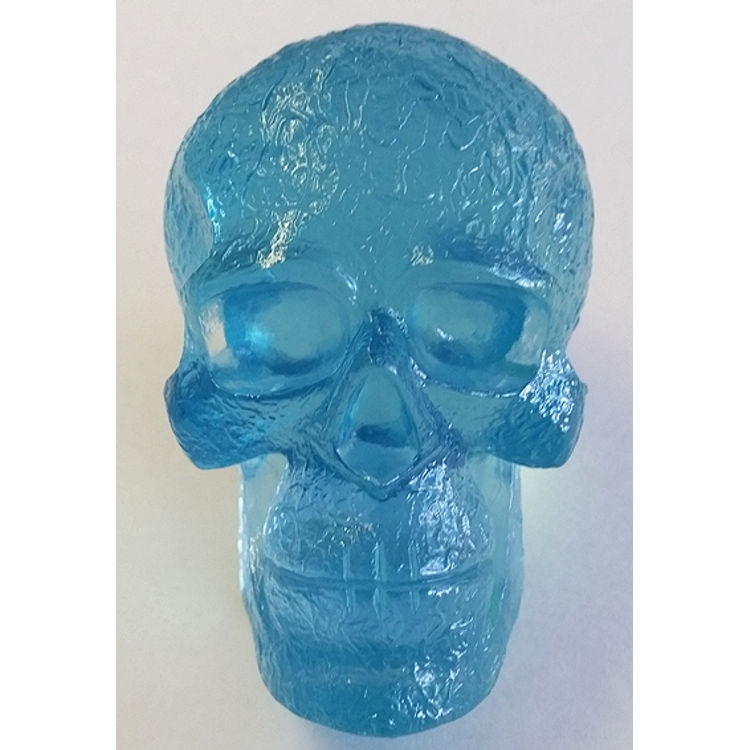 Kings Of Atlantis Resin Skull / Sky King / Blue Clear Tint by Eric Nocella Diaz