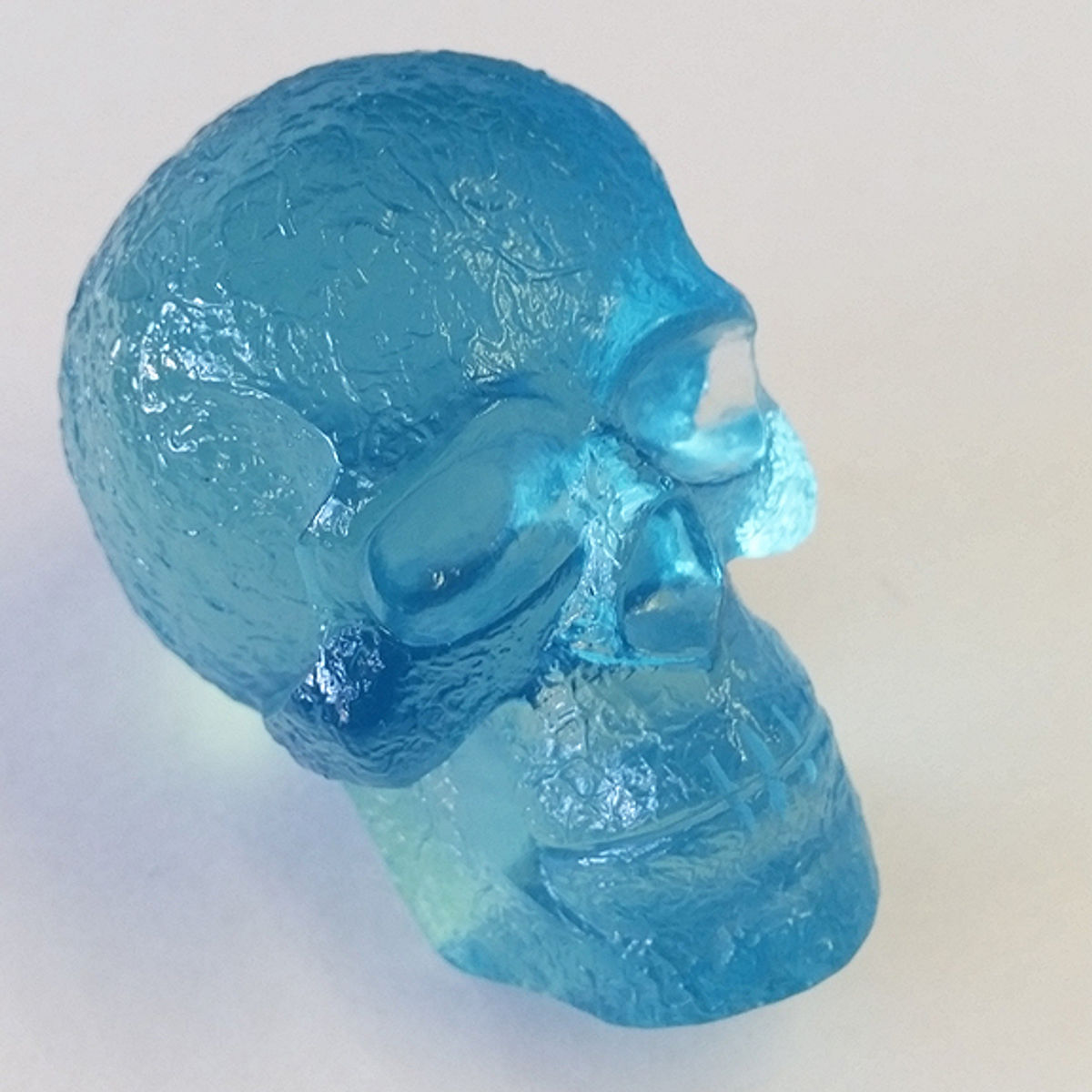 Kings Of Atlantis Resin Skull / Sky King / Blue Clear Tint