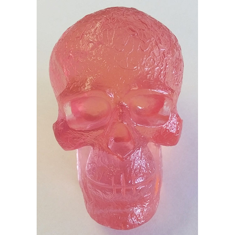 Kings Of Atlantis Resin Skull / Love King / Clear Tint Pink by Eric Nocella Diaz