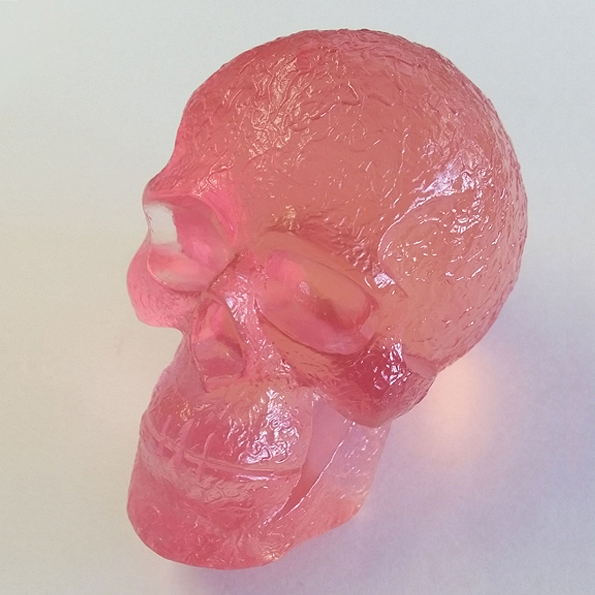 Kings Of Atlantis Resin Skull / Love King / Clear Tint Pink