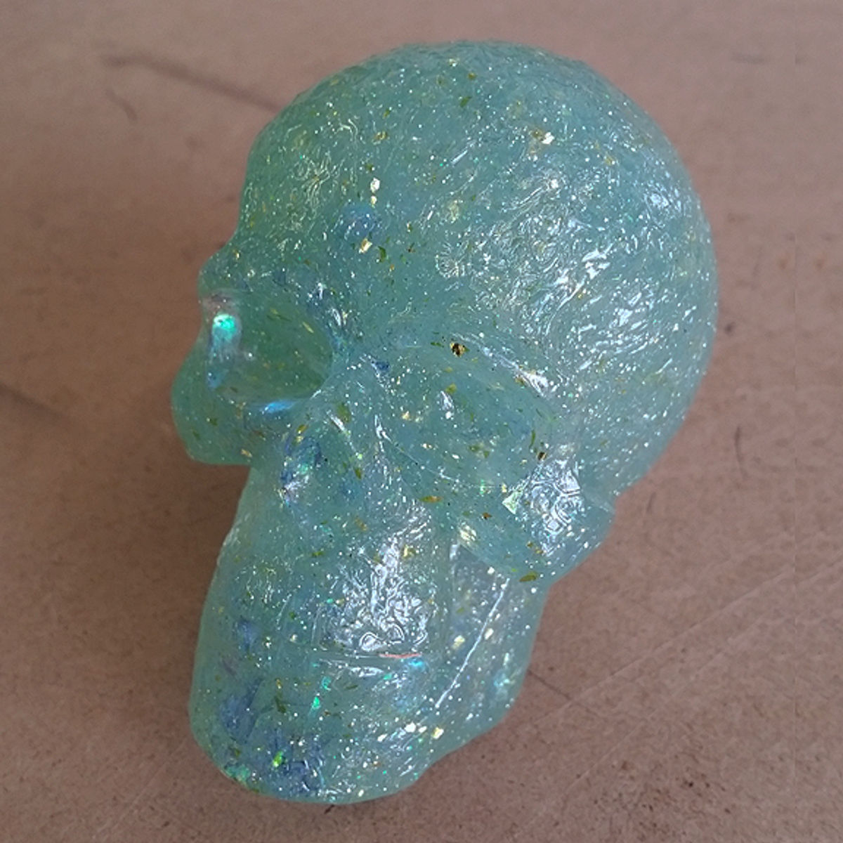 Kings Of Atlantis Resin Skull / Sky King / Sparkly Clear Tint