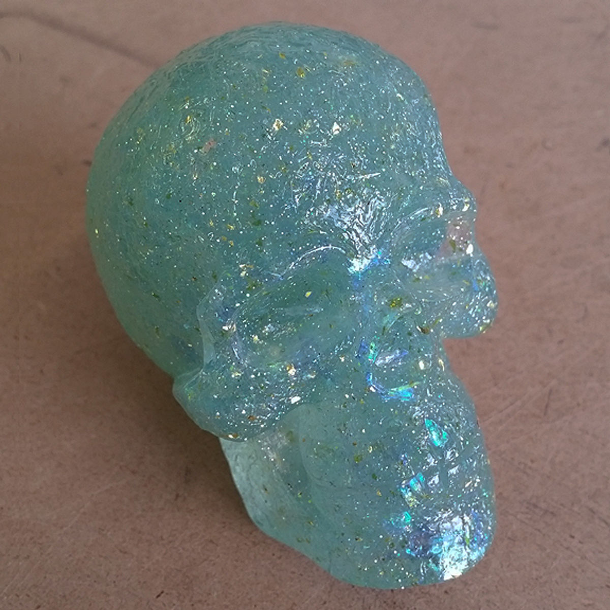 Kings Of Atlantis Resin Skull / Sky King / Sparkly Clear Tint