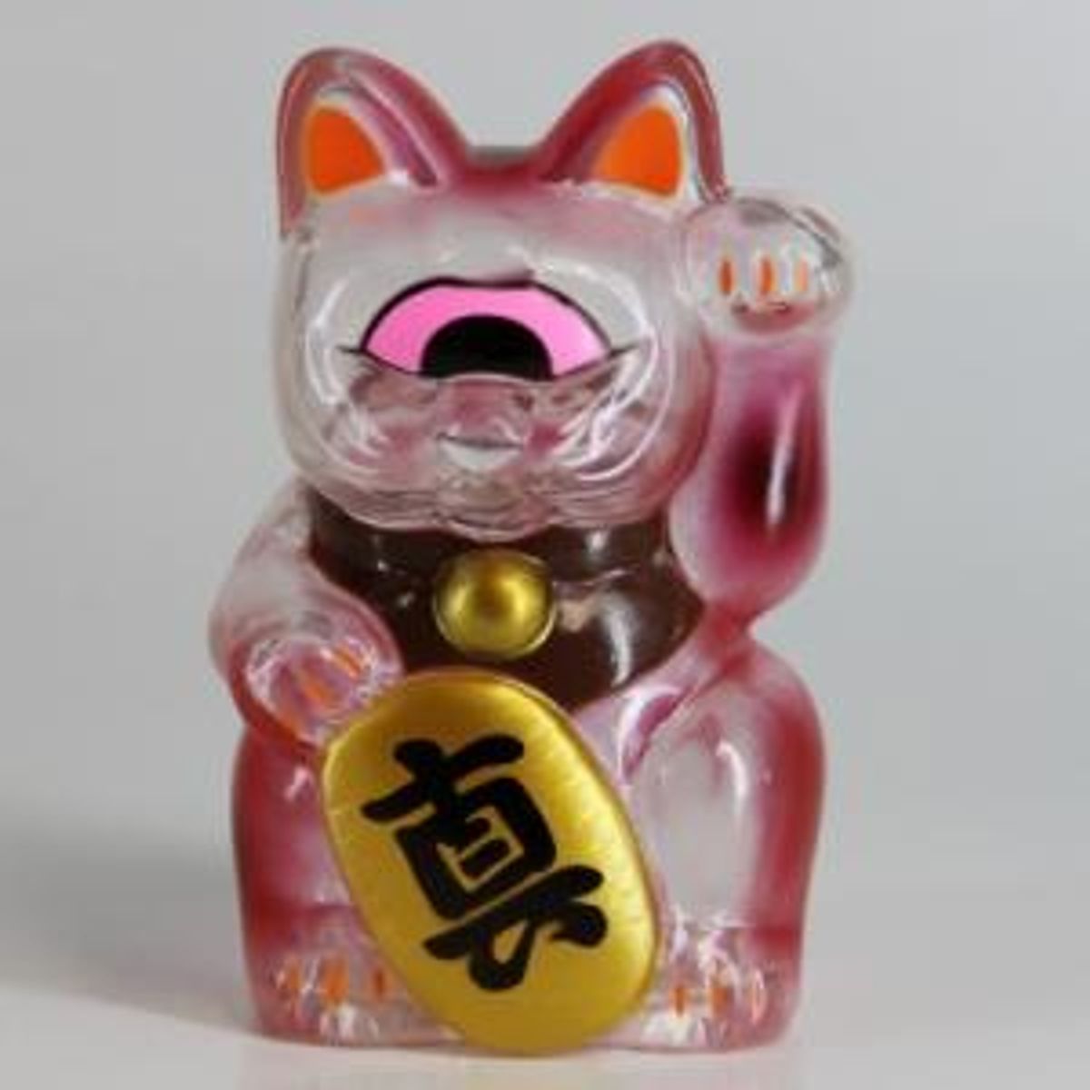 Fortune Cat Baby clear × red true