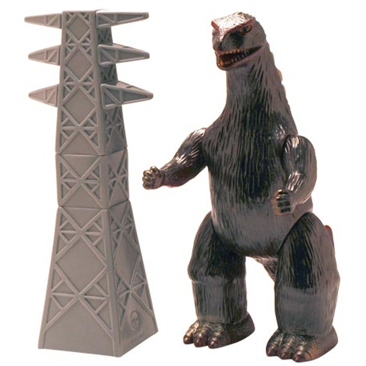 Marsan soft monster series of Godzilla 350 & large steel towers set Showa '90 edition