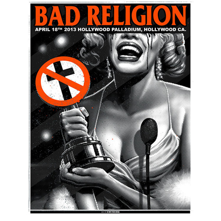 BAD RELIGION HOLLYWOOD, CA 2013 PRINT by Munk One