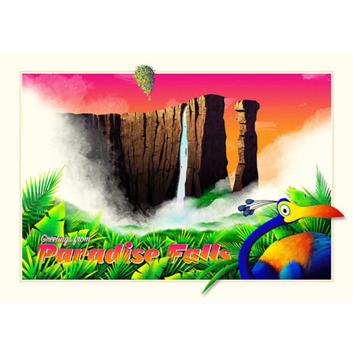 “Greetings From Paradise Falls” Print Set