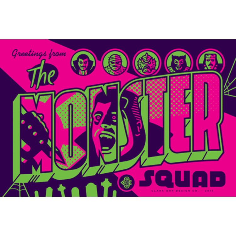 “Greetings from The Monster Squad” Print by Clark Orr