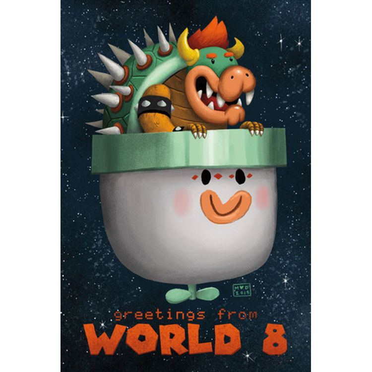 “Welcome to World 8” Print by Mikeatron