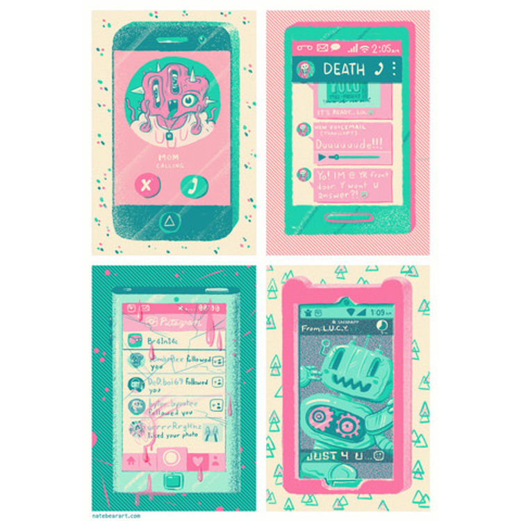 “Unknown Sender” Print Set by Nate Bear