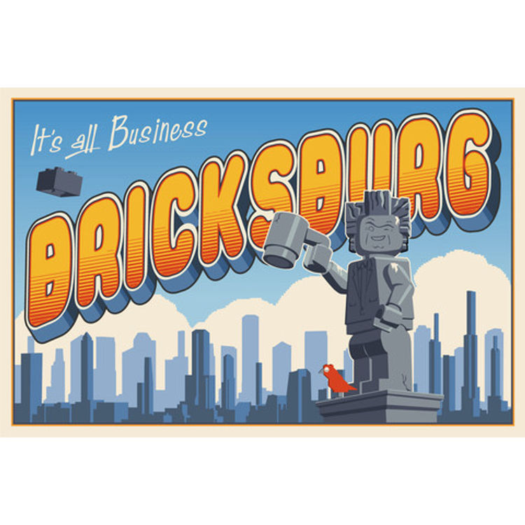 “It's all Business in Bricksburg” Print by Steve Thomas