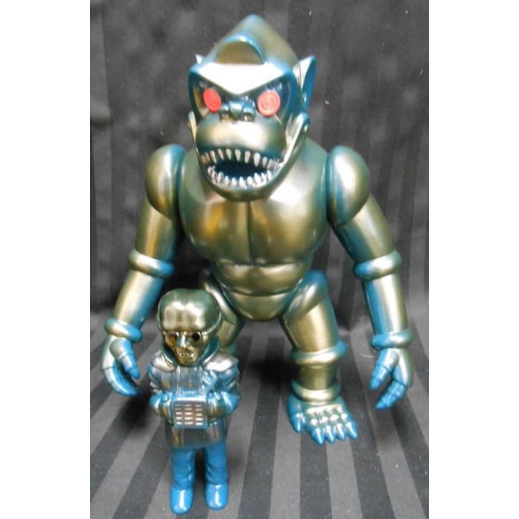 Target Earth [ robot gorilla Dr.EVIL ( evil scientist ) set / ( 5 Phase B / 55 blue molded / gold ) ] by Target Earth