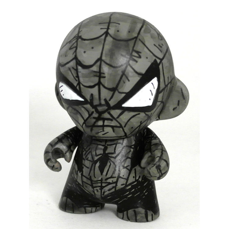 Black n White Spidey Mico Munny custom by Firehead Design (Cesar Diaz)
