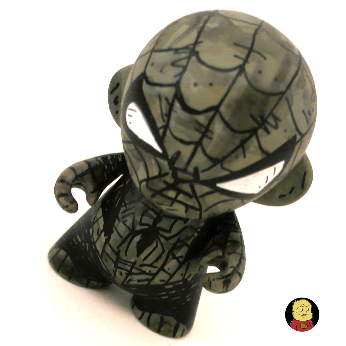 Black n White Spidey Mico Munny custom