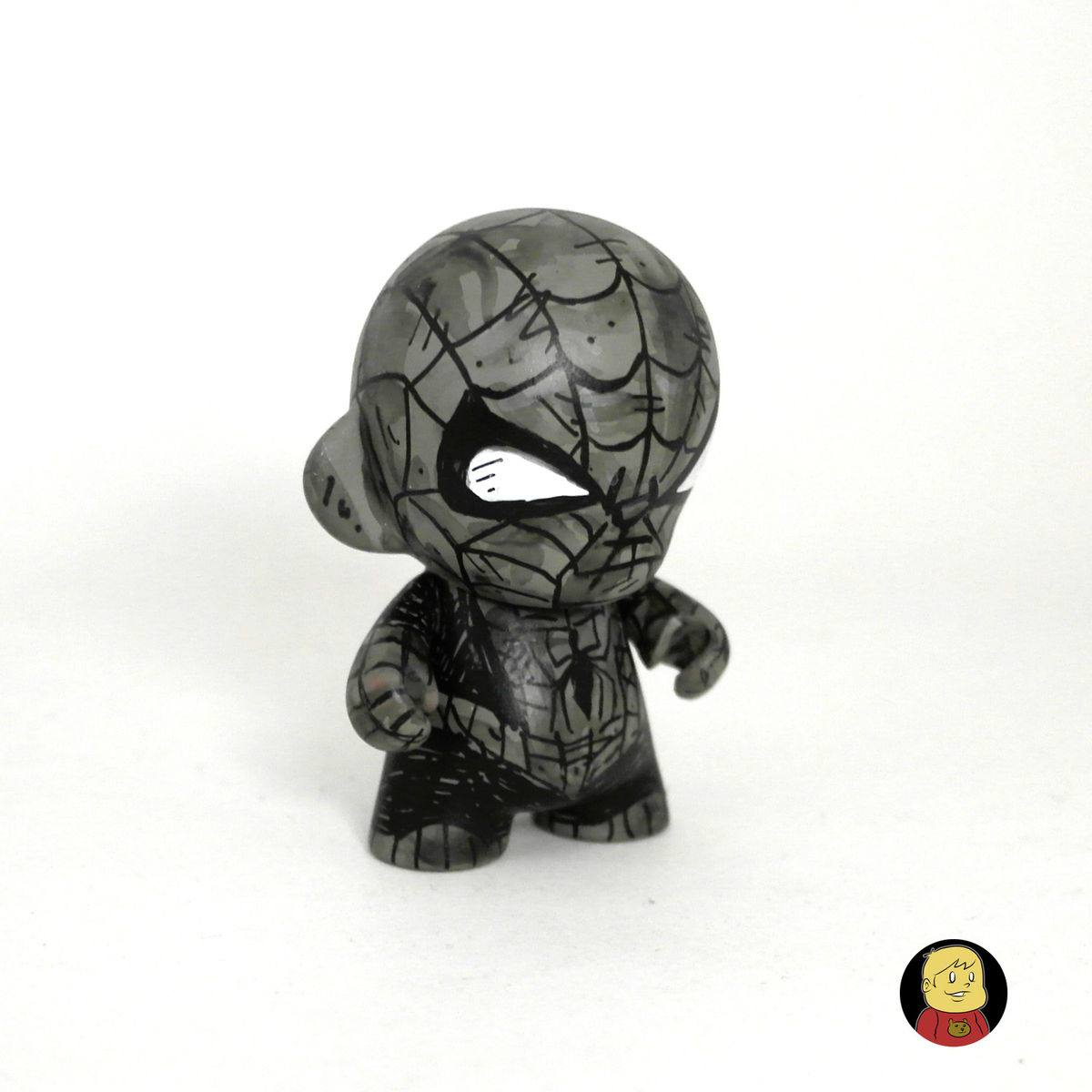 Black n White Spidey Mico Munny custom