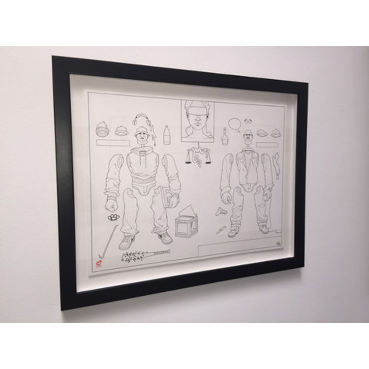 “Gang Starr - Moment of Truth" Framed Drawing by Chris B. Murray