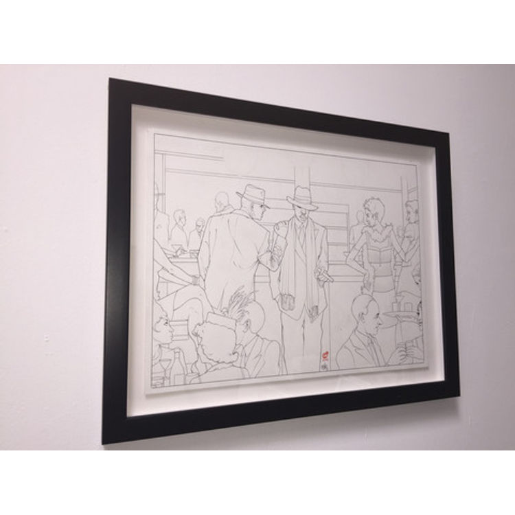 “Jay-Z - Reasonable Doubt" Framed Drawing by Chris B. Murray
