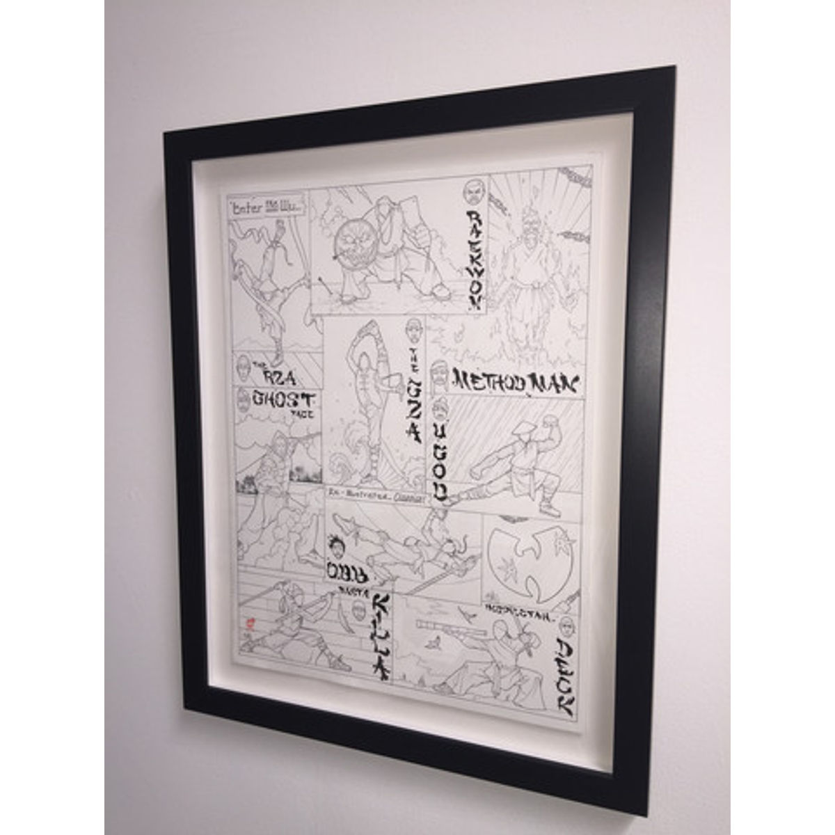 “Wu-Tang Clan - 36 Chambers" Framed Drawing