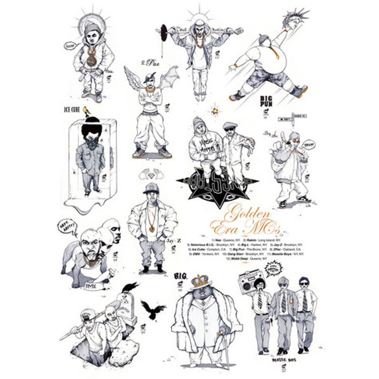 “Golden Era MCs" Print by Chris B. Murray
