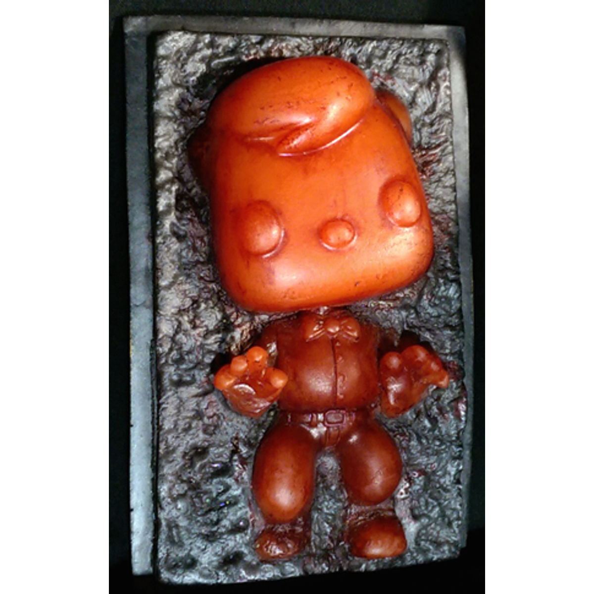 Custom Funko Pop! Freddy in Carbonite – Carbonite Metallic with GID Freddy