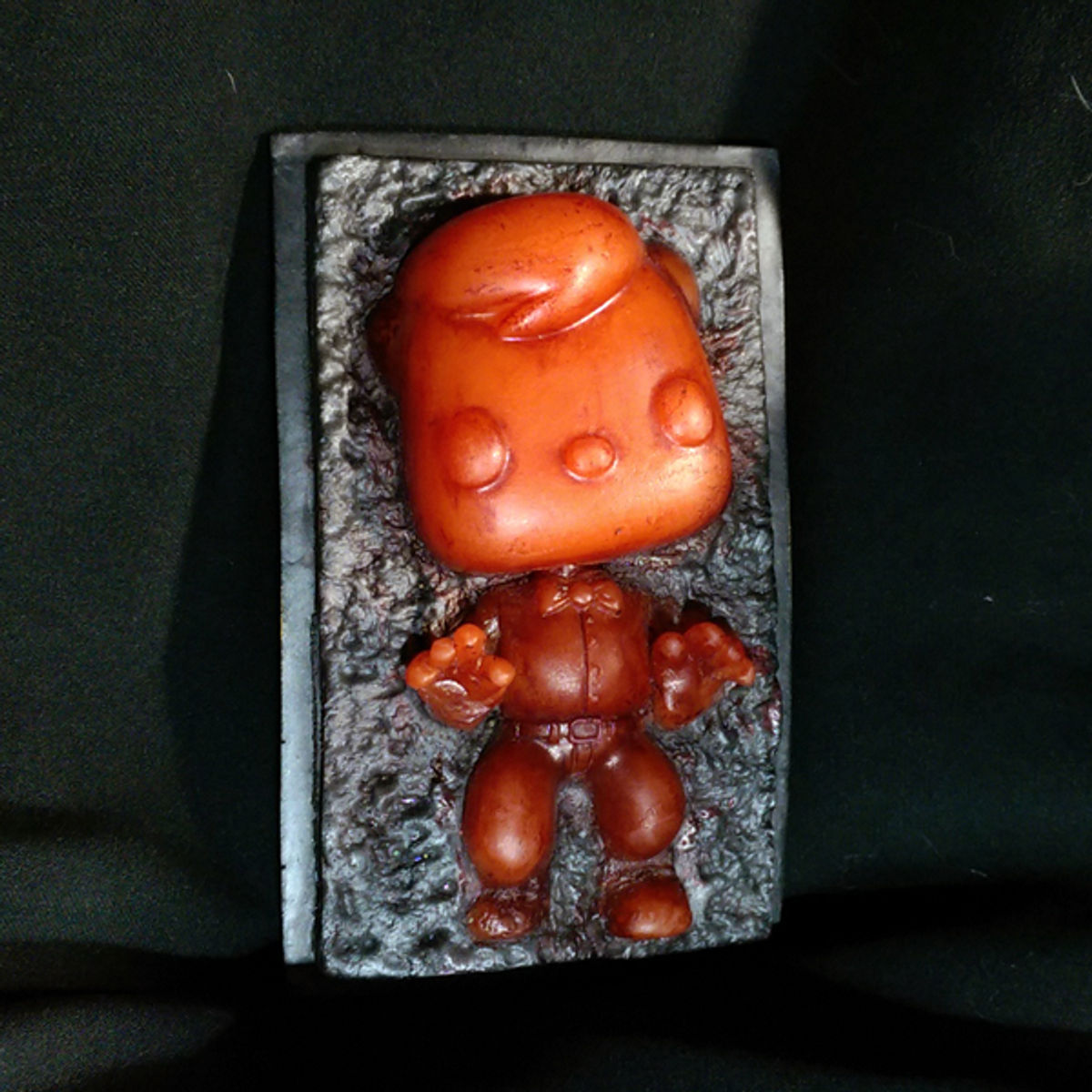 Custom Funko Pop! Freddy in Carbonite – Carbonite Metallic with GID Freddy
