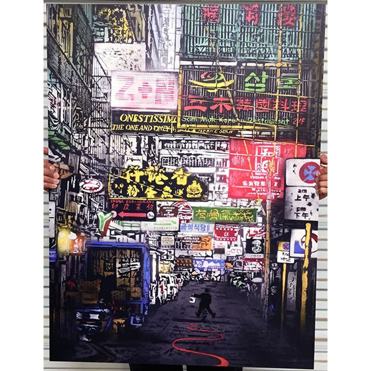Painting the Town Red / Hong Kong Street Scene Two by Nick Walker